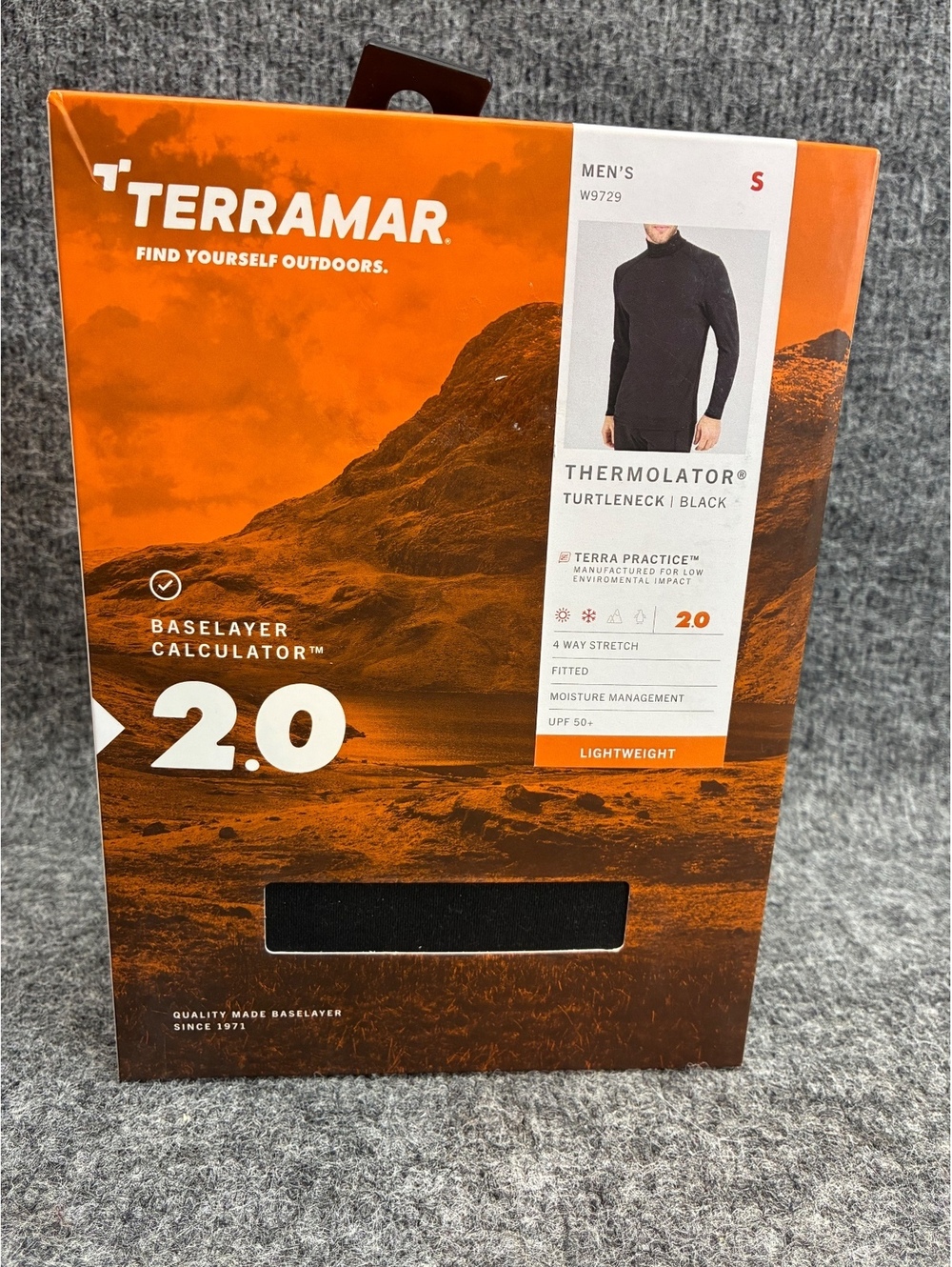 Terramar Men's Thermolator Turtleneck Baselayer Shirt Black Size Small